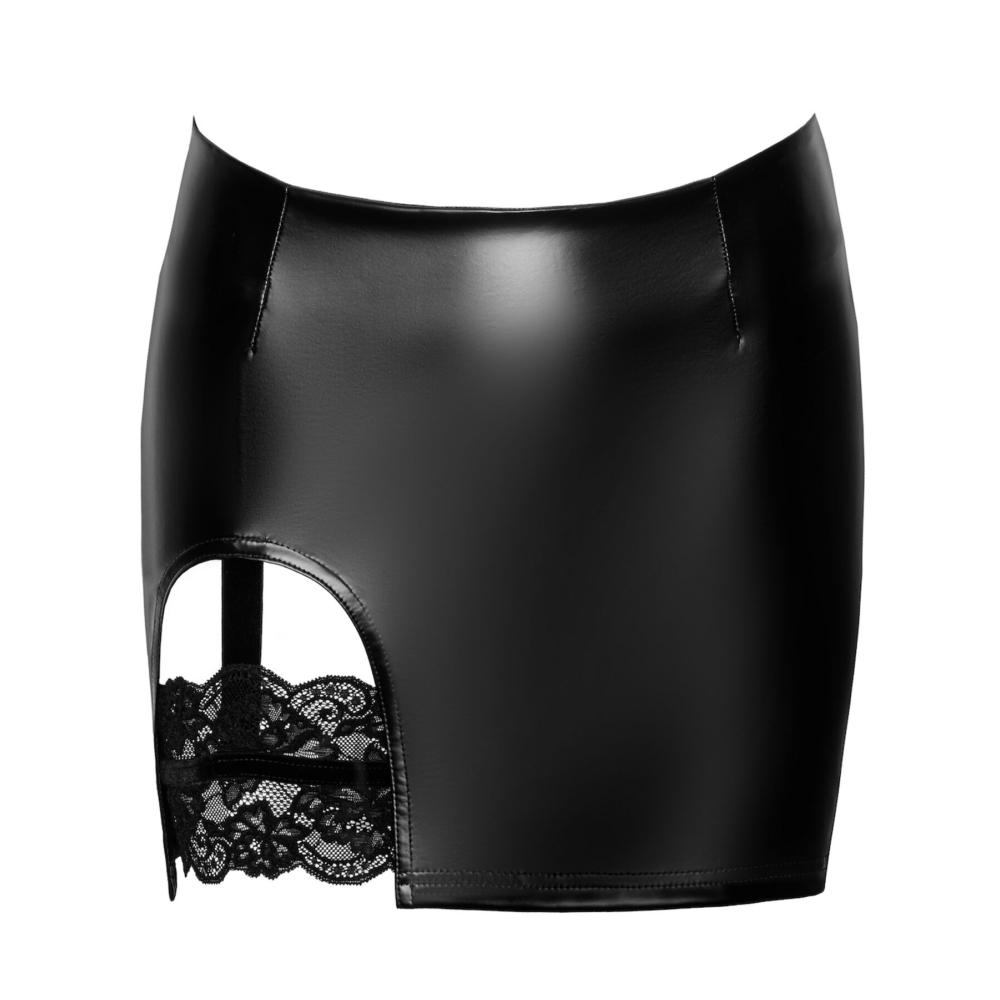 Юбка Noir Handmade F345 Powerwetlook skirt with garter - 3XL