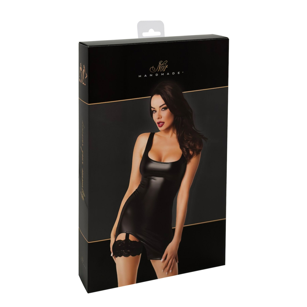 Платье Noir Handmade F344 Powerwetlook dress with garter - L