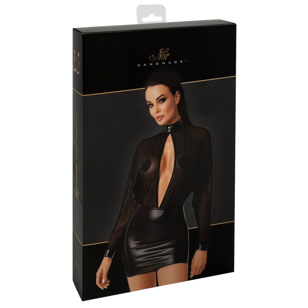 Платье Noir Handmade F348 Powerwetlook and tulle dress - 6XL