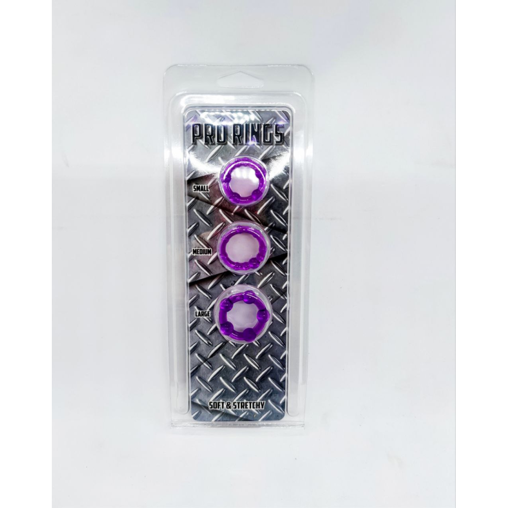 Набор эрекционных колец Ultra Soft & Stretchy Pro Rings, PURPLE