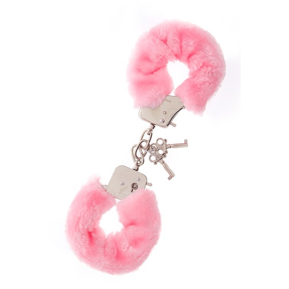 Наручники с мехом Dream toys Metal Handcuff, розовый