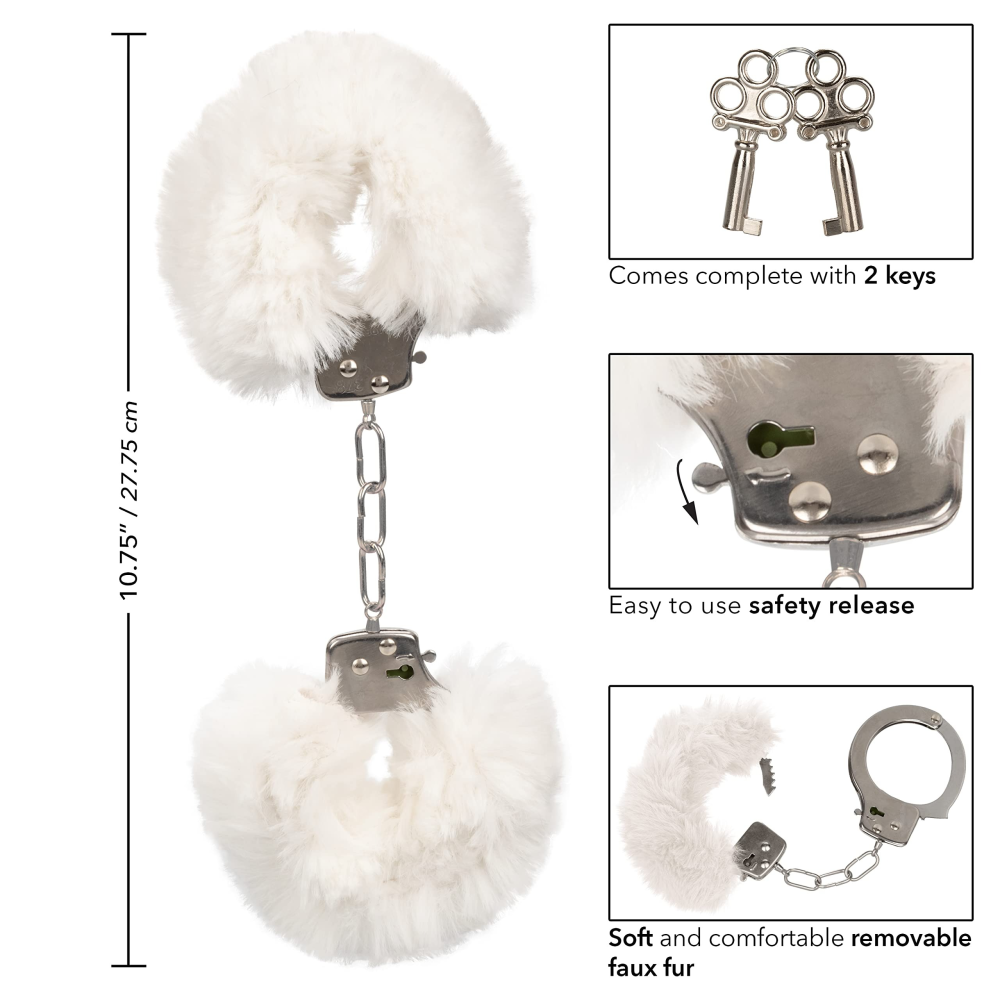 Наручники Metal Handcuff with Plush, белый