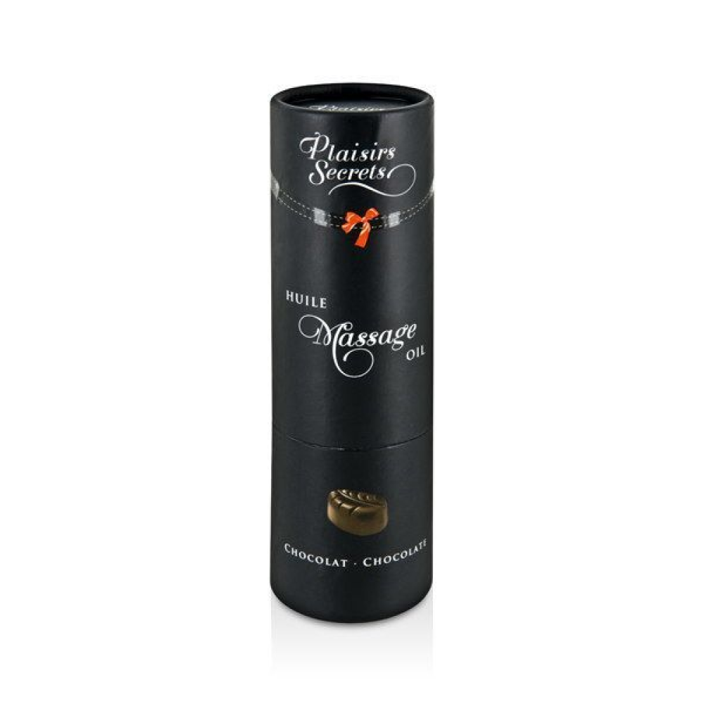 Массажное масло Plaisirs Secrets Chocolate (59 мл) с афродизиаками, съедобное, подарочная упаковка