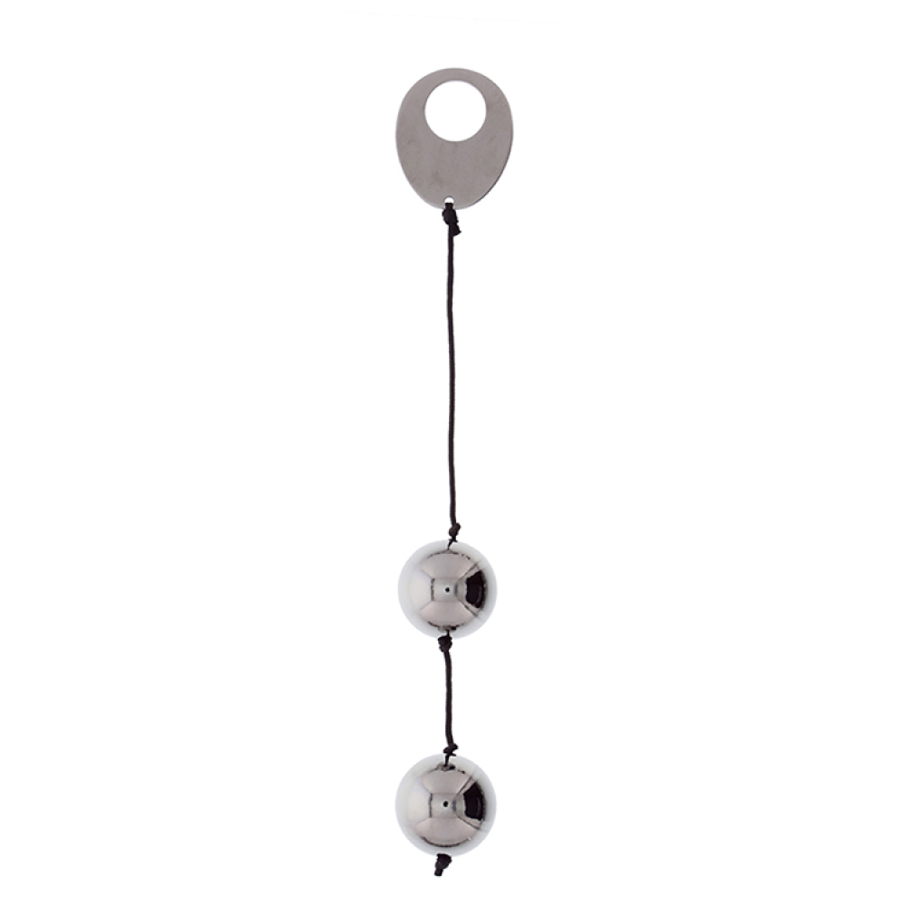 Металлические вагинальные шарики DOMINO METALLIC BALLS, SILVER
