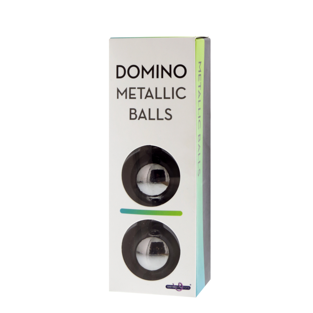 Металлические вагинальные шарики DOMINO METALLIC BALLS, SILVER