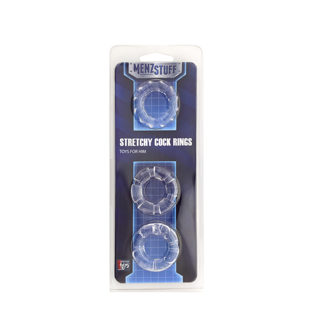 Кольцо MENZSTUFF STRETCHY COCK RINGS, CLEAR