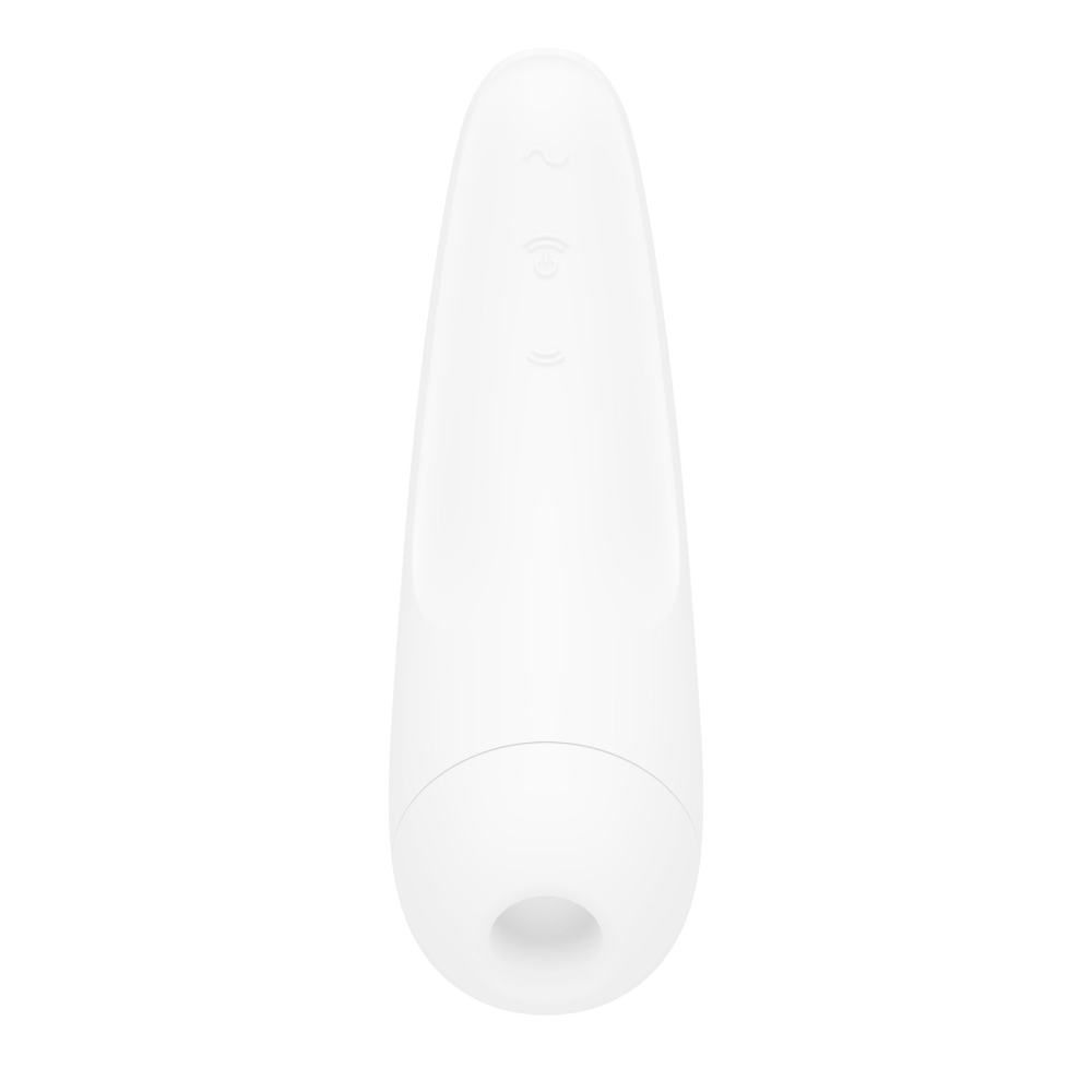 Вакуумный клиторальный стимулятор Satisfyer Curvy 2+ White с управлением через интернет