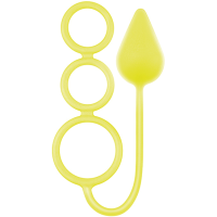 Анальная пробка RENEGADE 3 RING CIRCUS MEDIUM, YELLOW