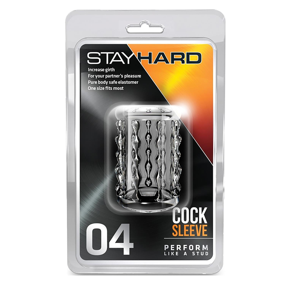 Насадка STAY HARD - COCK SLEEVE 04, CLEAR