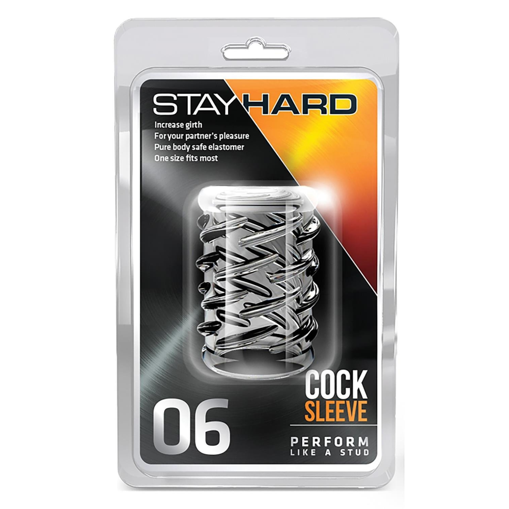 Насадка STAY HARD - COCK SLEEVE 06, CLEAR