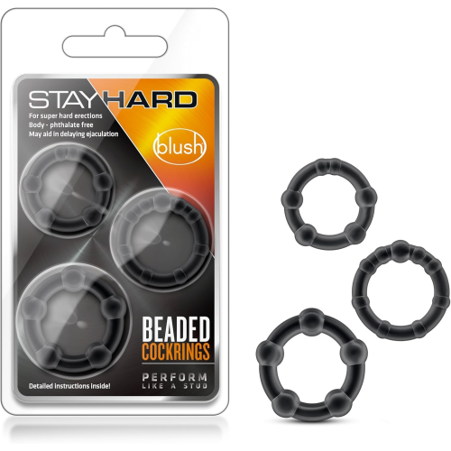 Набор эрекционных колец STAY HARD BLACK