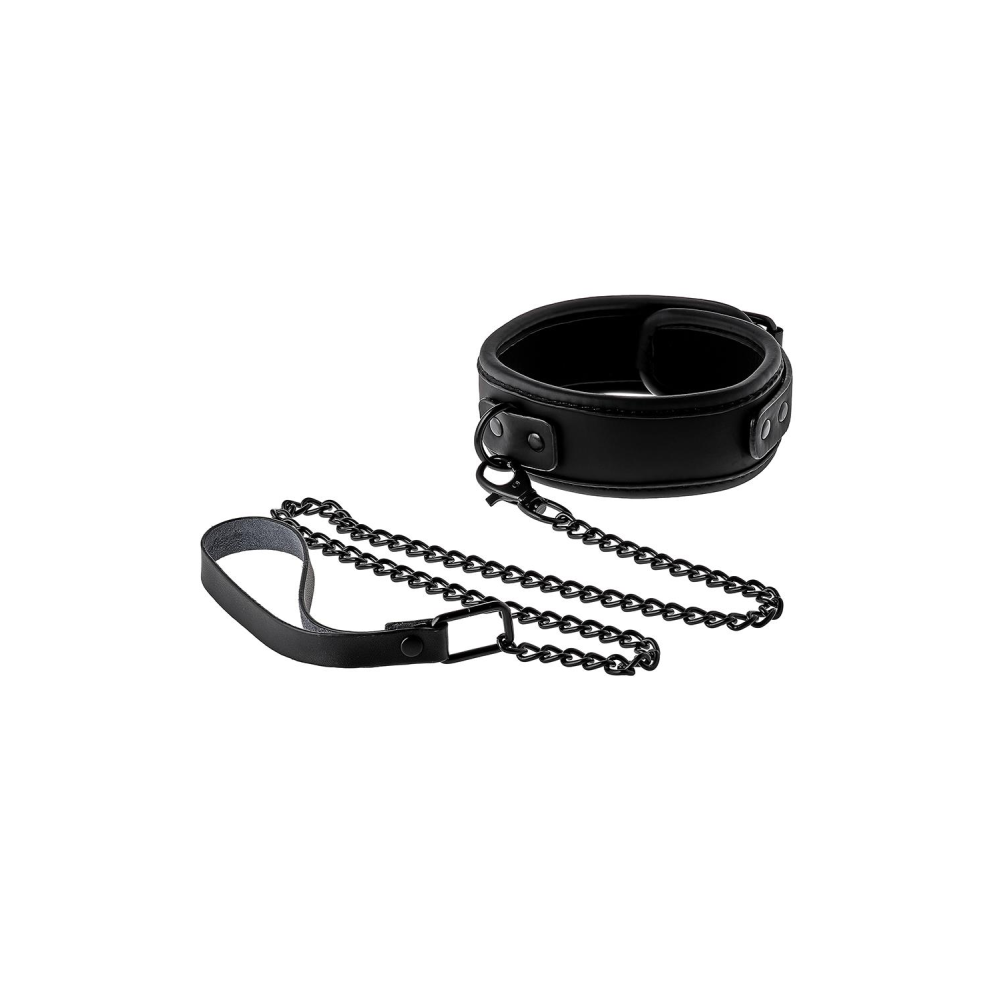 Ошейник с поводком BLAZE COLLAR AND CHAIN BLACK