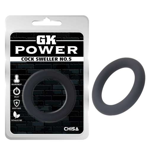 Кольцо эрекционное Chisa GK Power Cock Sweller №5, черное