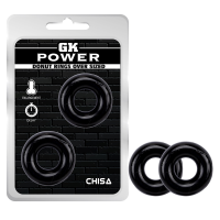 Набор эрекционных колец Chisa GK Power OVER SIZED, черные