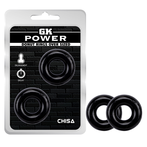 Набор эрекционных колец Chisa GK Power OVER SIZED, черные