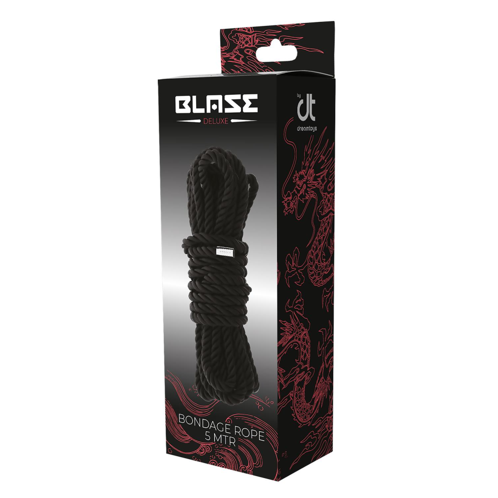 Веревка для бондажа BLAZE DELUXE BONDAGE ROPE 5M BLACK