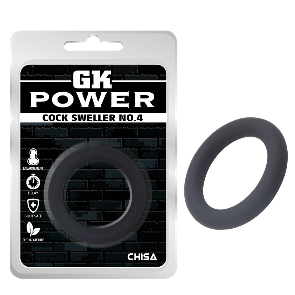 Кольцо эрекционное Chisa GK Power Cock Sweller №4, черное