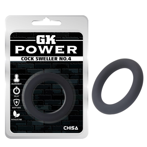 Кольцо эрекционное Chisa GK Power Cock Sweller №4, черное