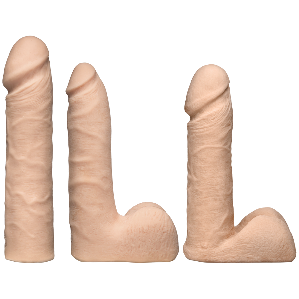Набор для страпона Doc Johnson Vac-U-Lock Dual Density UltraSKYN Set, диаметр 3×4,5см