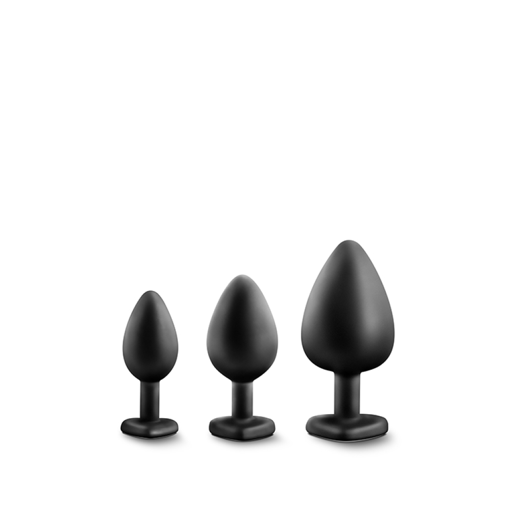 Набор анальных пробок LUXE BLING PLUGS TRAINING KIT BLACK
