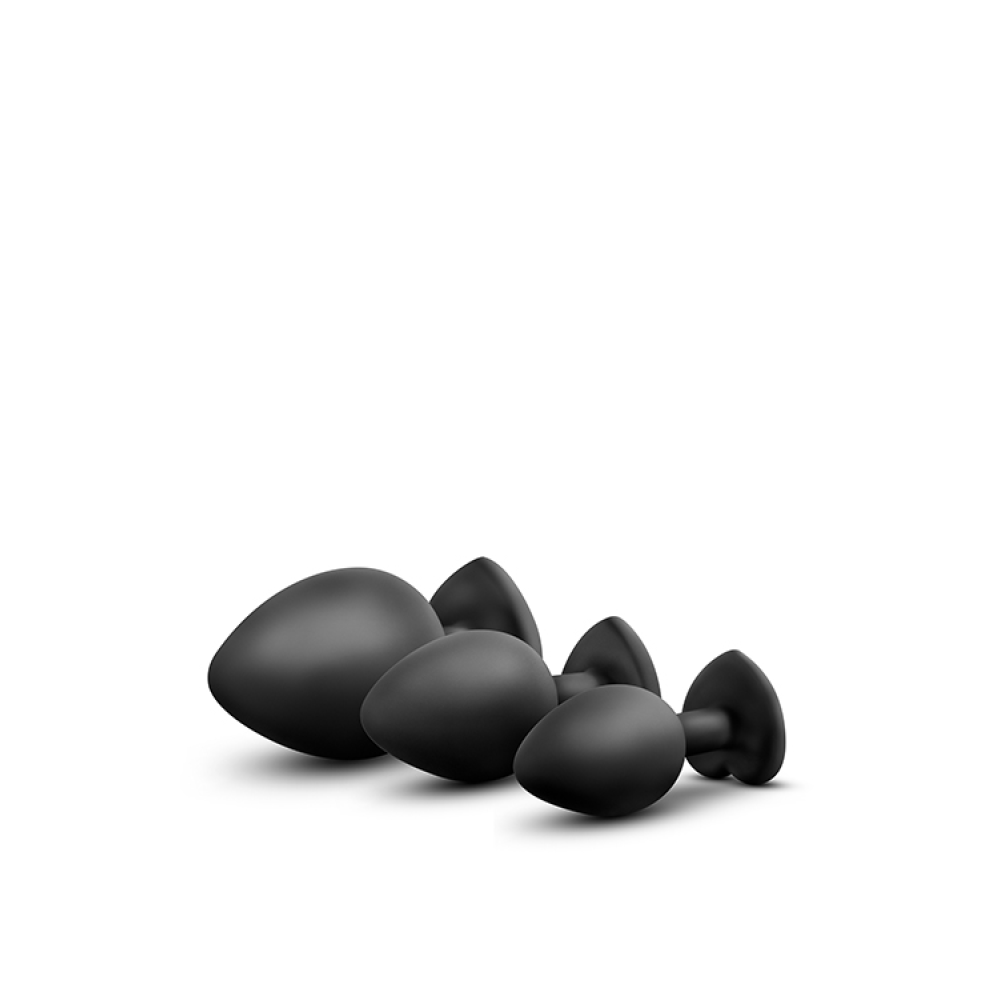 Набор анальных пробок LUXE BLING PLUGS TRAINING KIT WHITE GEMS