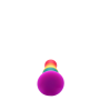 Радужная анальная пробка COLOURFUL LOVE PLUG