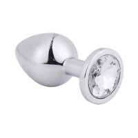 Анальная пробка Silver Metal Diamond, M