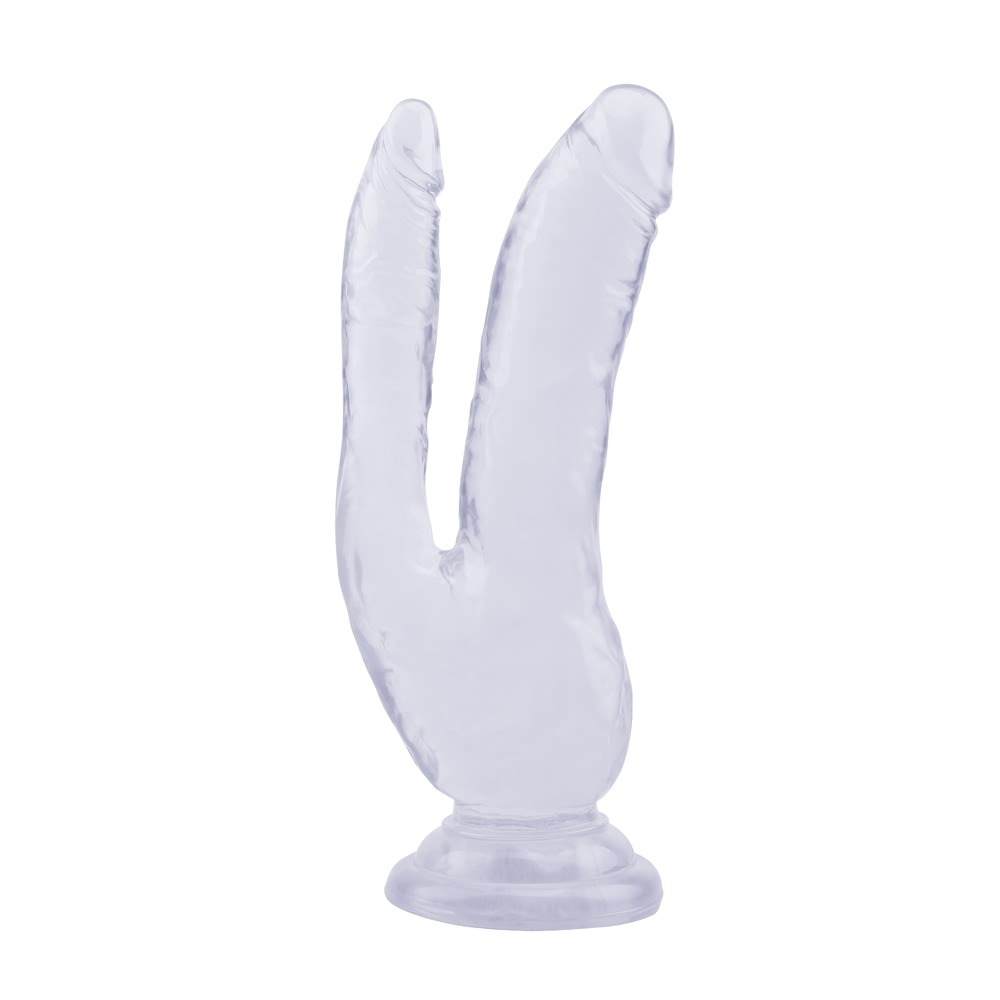 Фаллоимитатор двойной Chisa Hi-Rubber 8.0 Dildo, прозрачный