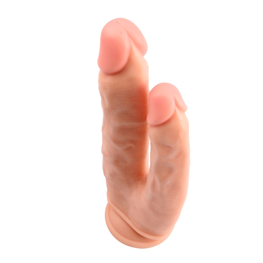 Фаллоимитатор двойной Chisa Ballsy Super Cock Bromeo # 01 на присоске, телесный