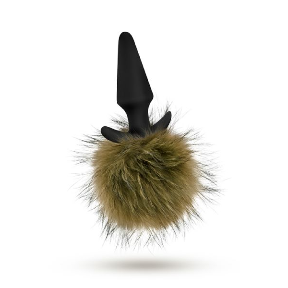 Анальная пробка с помпоном POM PLUGS BROWN