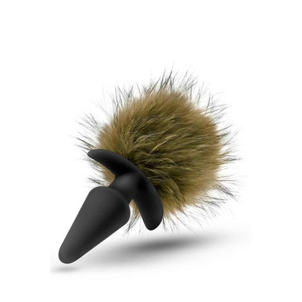 Анальная пробка с помпоном POM PLUGS BROWN
