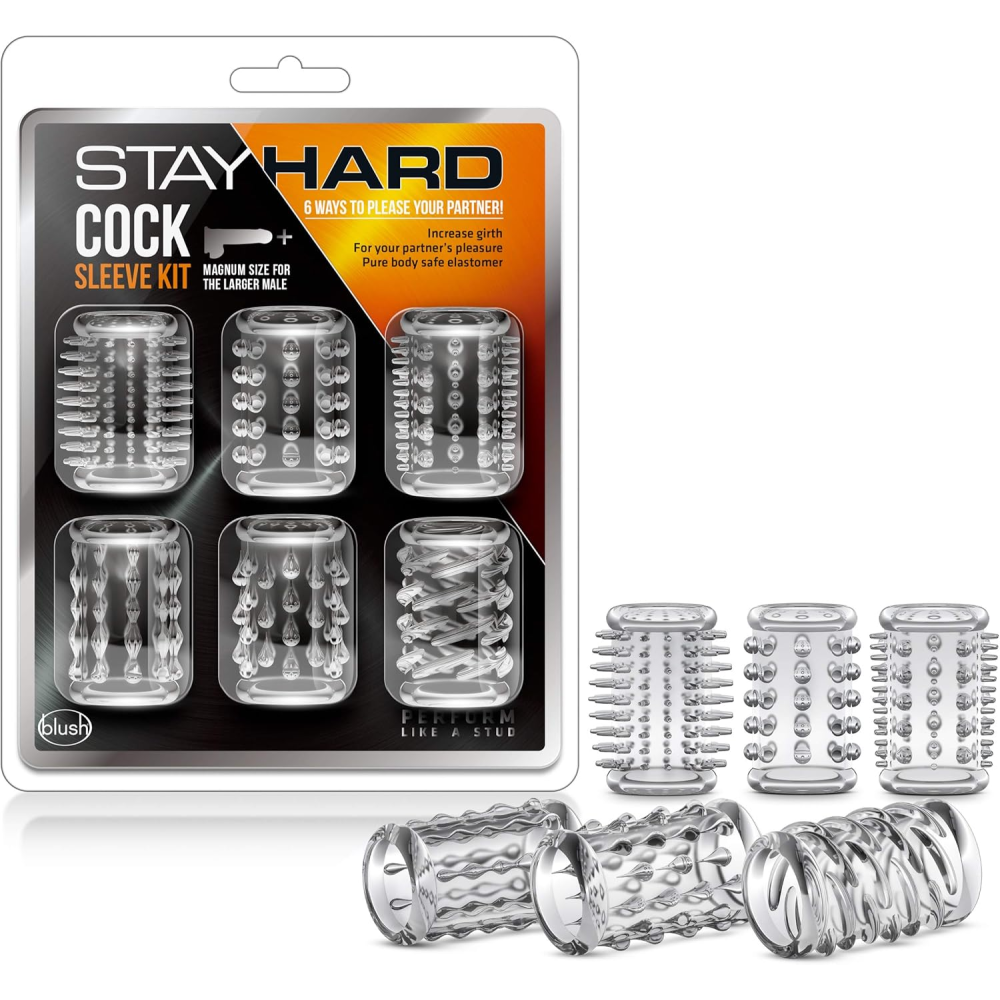 Набор насадок STAY HARD COCK SLEEVE KIT CLEAR