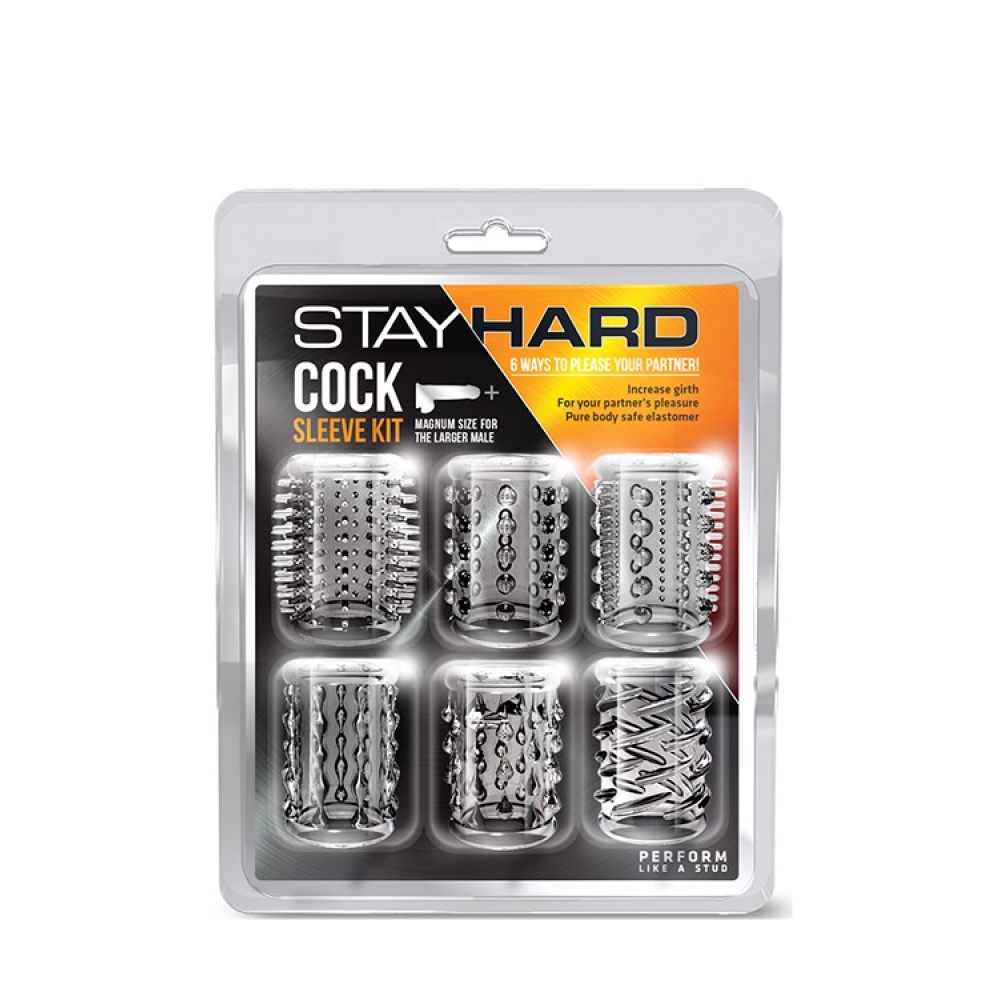 Набор насадок STAY HARD COCK SLEEVE KIT CLEAR