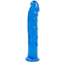 Фаллоимитатор Doc Johnson Jelly Jewels Dong & Suction Cup Blue, диаметр 3,6см, антибактериальный ПВХ