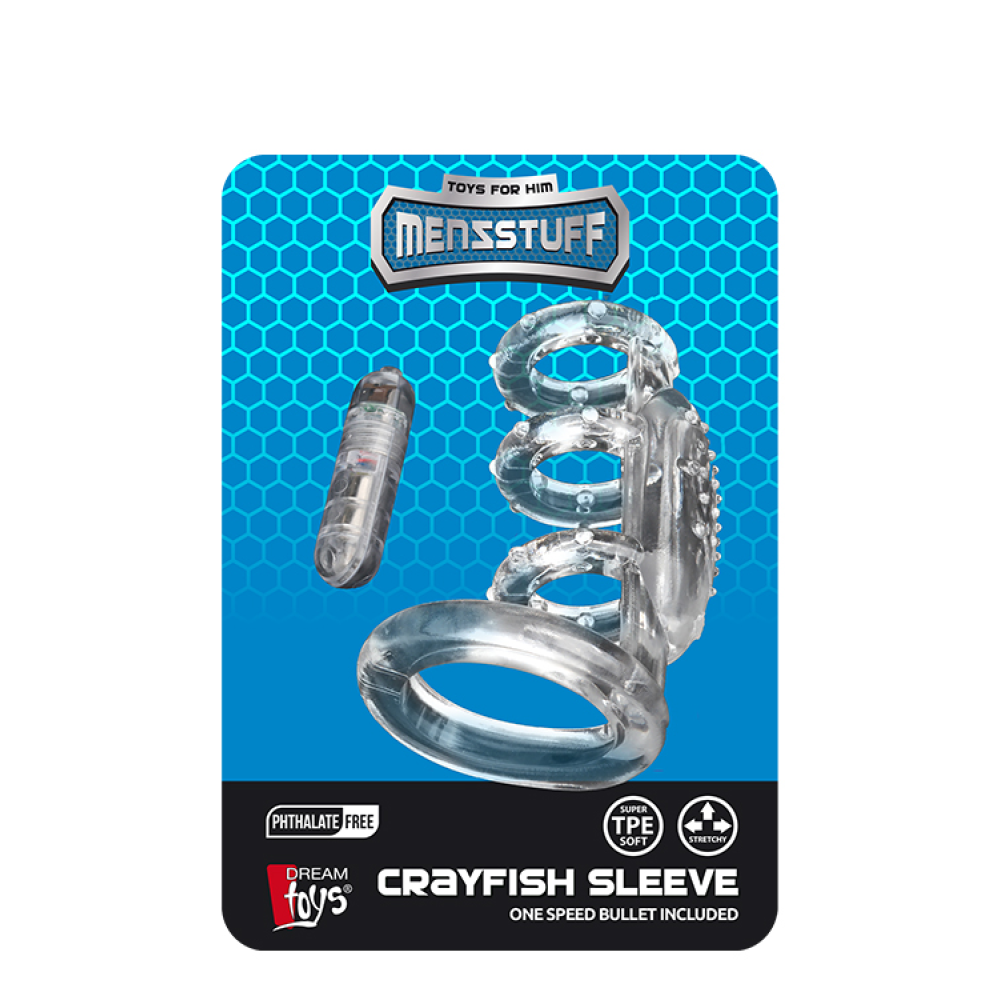 Насадка MENZSTUFF VIBR. CRAYFISH PENIS SLEEVE