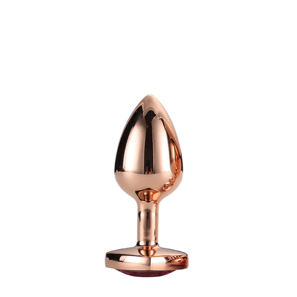 DT21789 Анальная пробка с сердцем GLEAMING LOVE ROSE GOLD PLUG SMALL