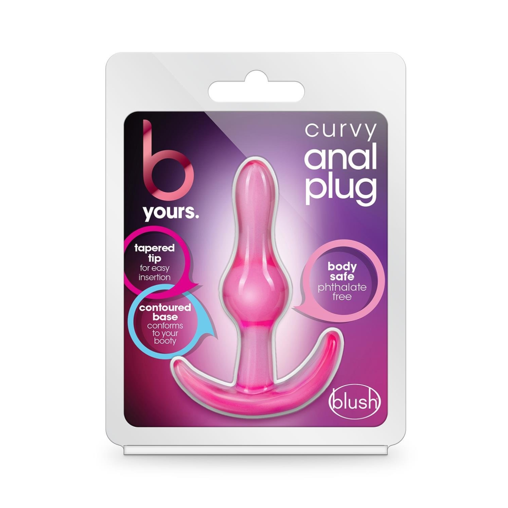 Анальный плаг B YOURS CURVY ANAL PLUG PINK