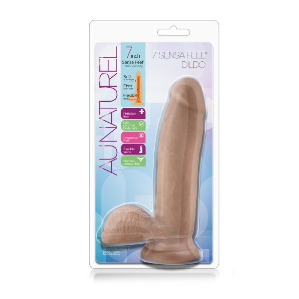 T330709 Фаллоимитатор с двойной плотностью AU NATUREL 7INCH SENSA FEEL DILDO LATIN