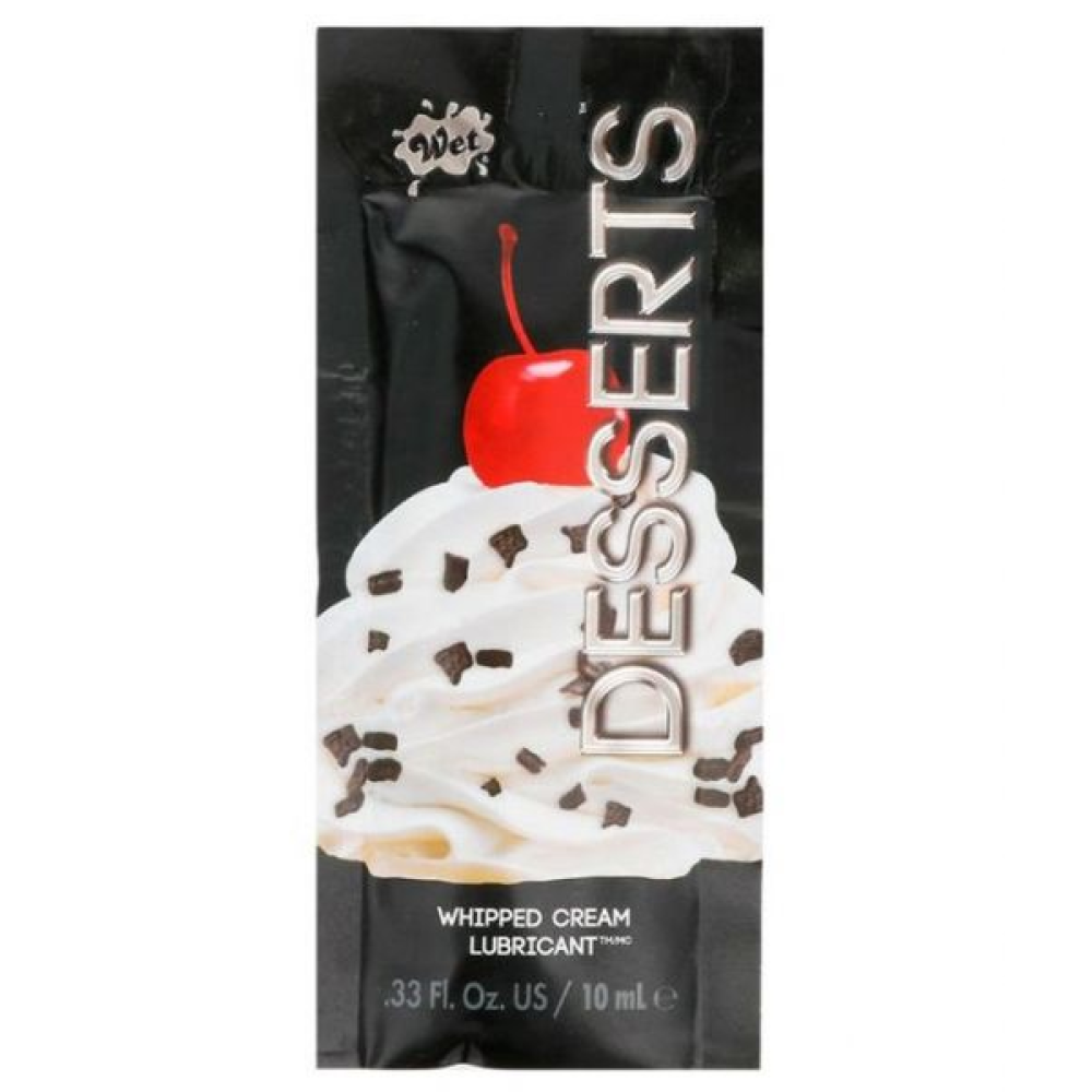 ПРОБНИК/Съедобный лубрикант WET Whipped Cream ( со вкусом сливок), 10 мл