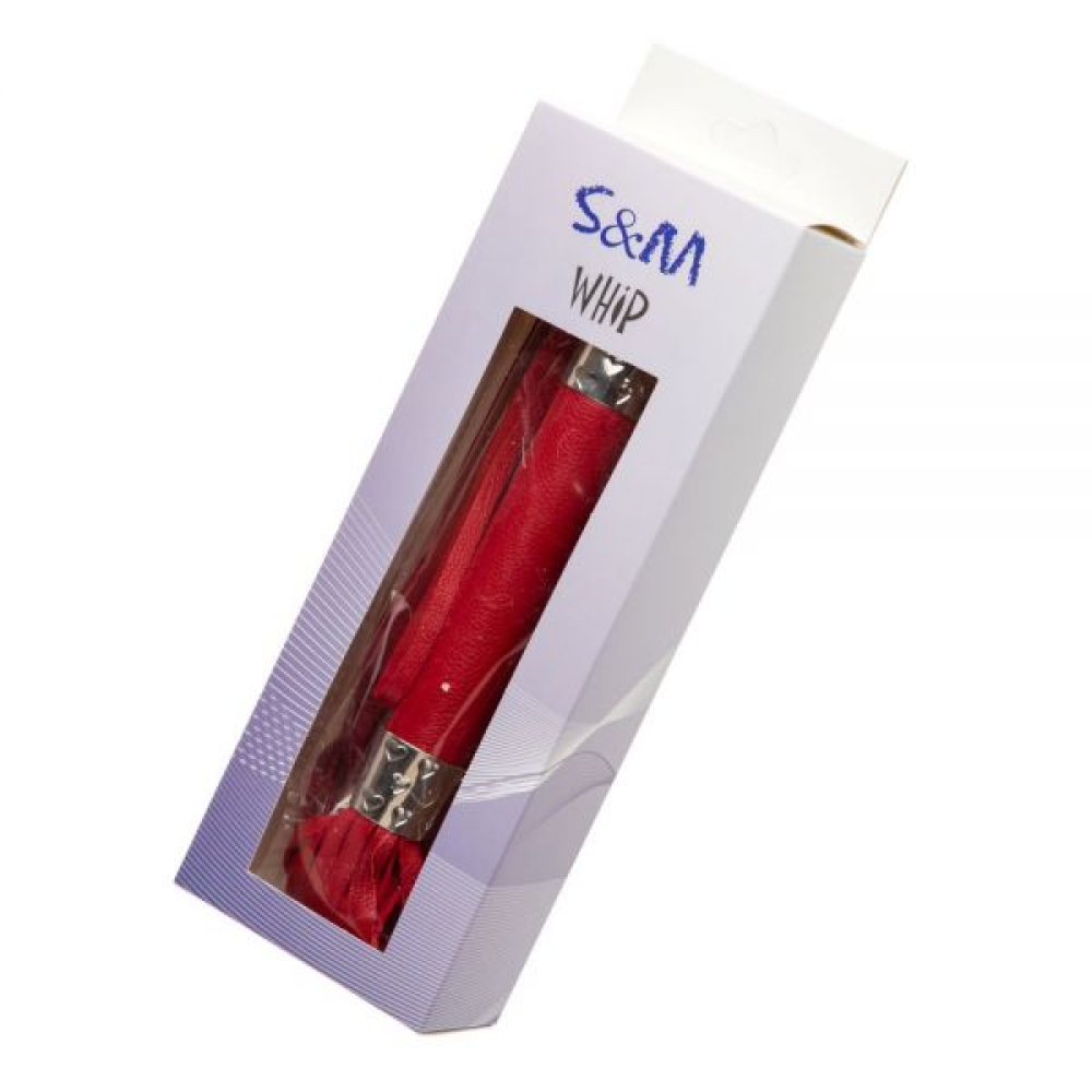 F61424 Плетка из экокожи FLOGGER RED