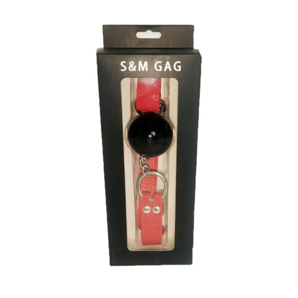 F61407 Кляп Loveshop BREATHABLE BALL GAG BLACK/RED