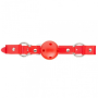 F61401 Кляп из экокожи BREATHABLE BALL GAG RED