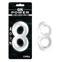 Эрекционное кольцо двойное Chisa GK Power Nust Bolts, прозрачный