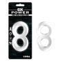 Эрекционное кольцо двойное Chisa GK Power Nust Bolts, прозрачный