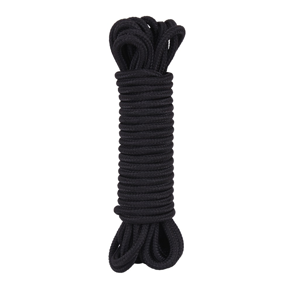 Веревка для бондажа и шибари Chisa Hi-Basic Mini Silk Rope Cotton черная, 10 м