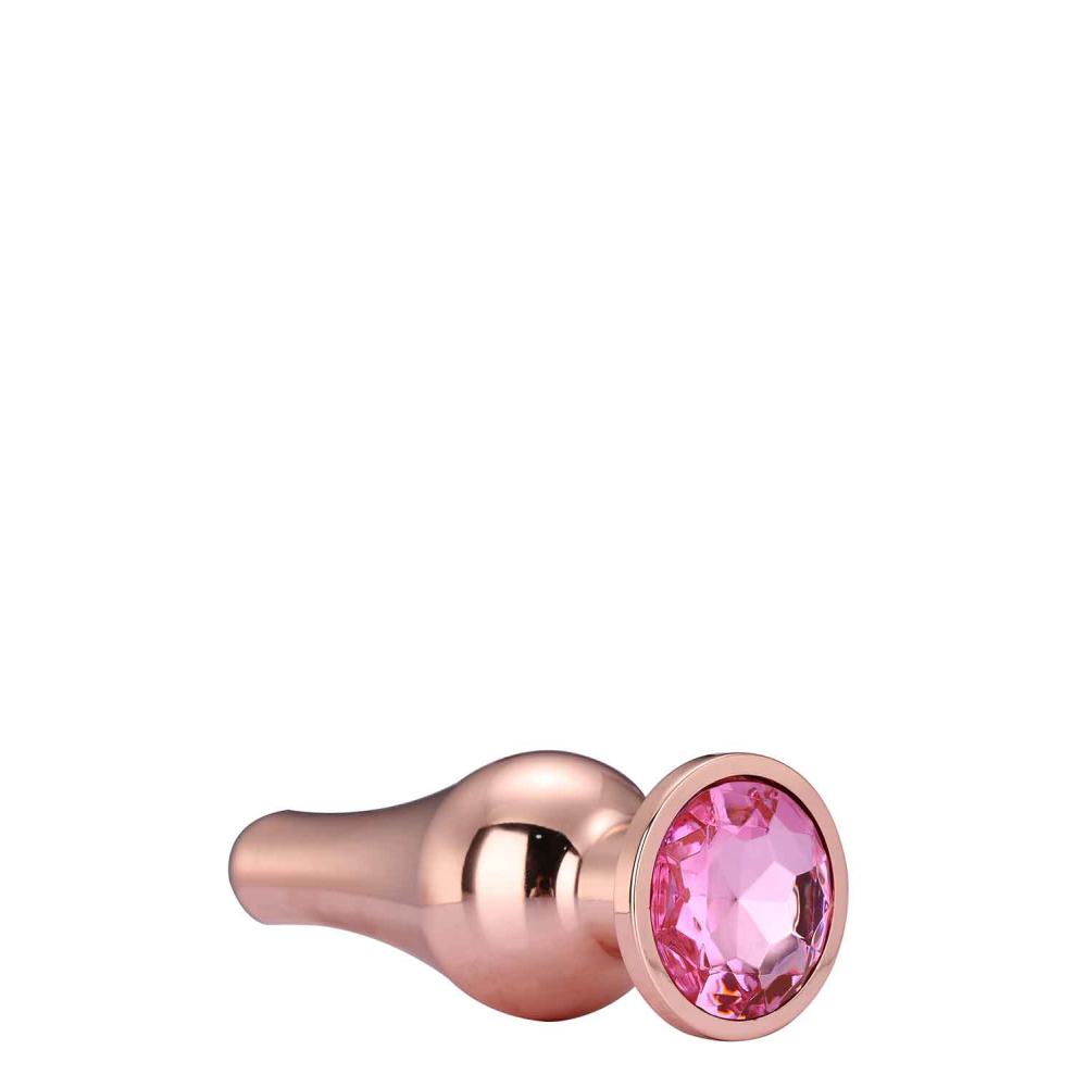 DT21826 Анальная пробка конической формы Dream Toys GLEAMING LOVE ROSE GOLD PLEASURE PLUG S