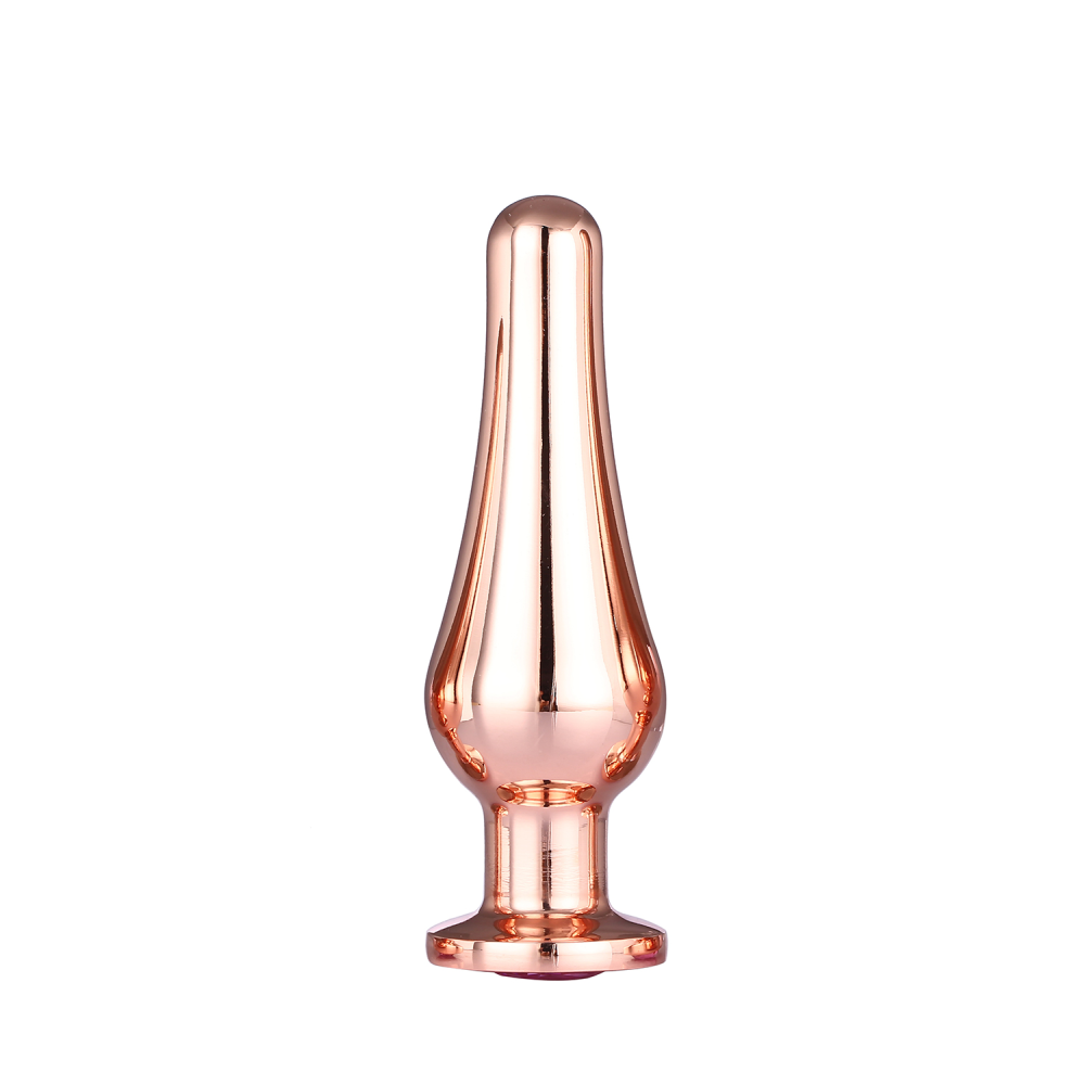 DT21827 Анальная пробка конической формы Dream Toys GLEAMING LOVE ROSE GOLD PLEASURE PLUG M