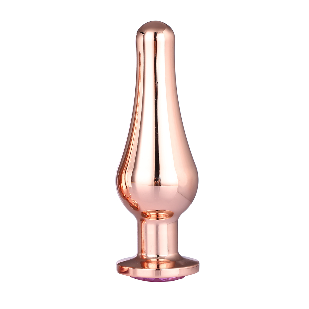 DT21828 Анальная пробка конической формы Dream Toys GLEAMING LOVE ROSE GOLD PLEASURE PLUG L
