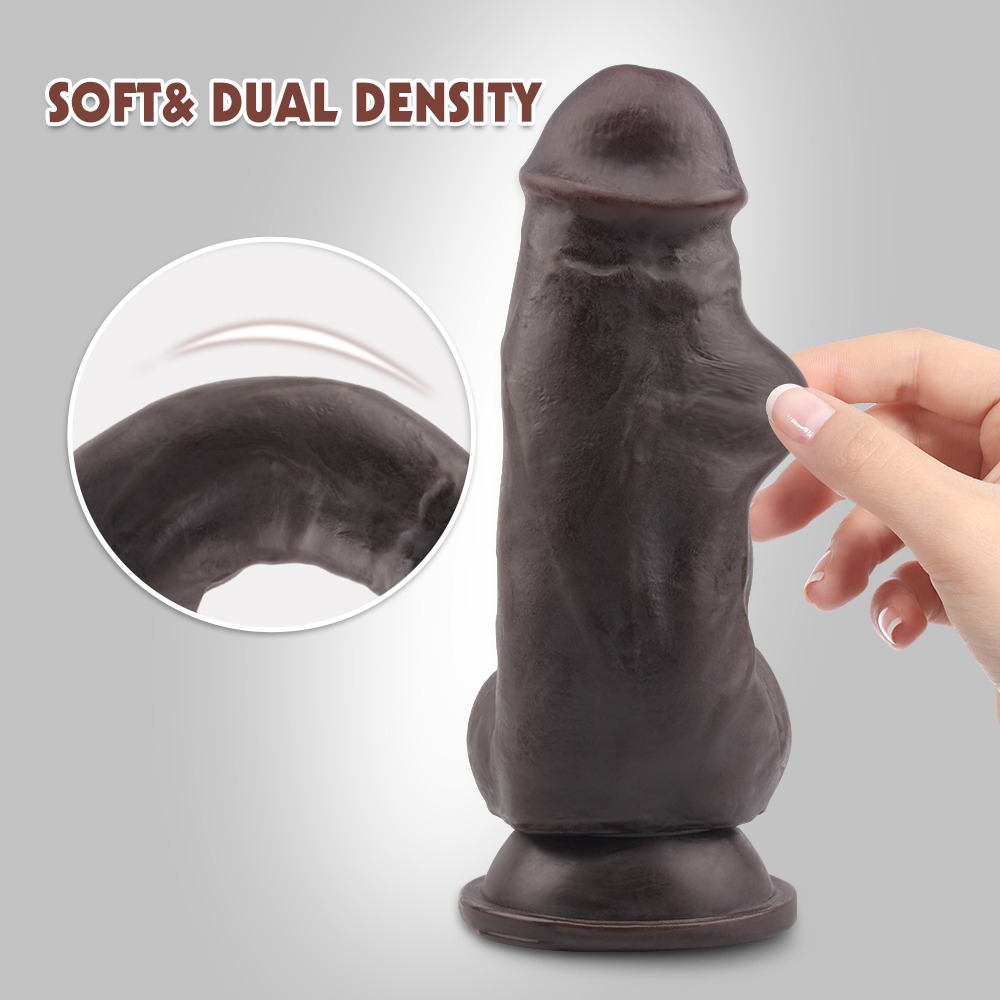 Фаллоимитатор Chisa Fashion Dude 6.9 Cock с мошонкой на присоске, коричневый
