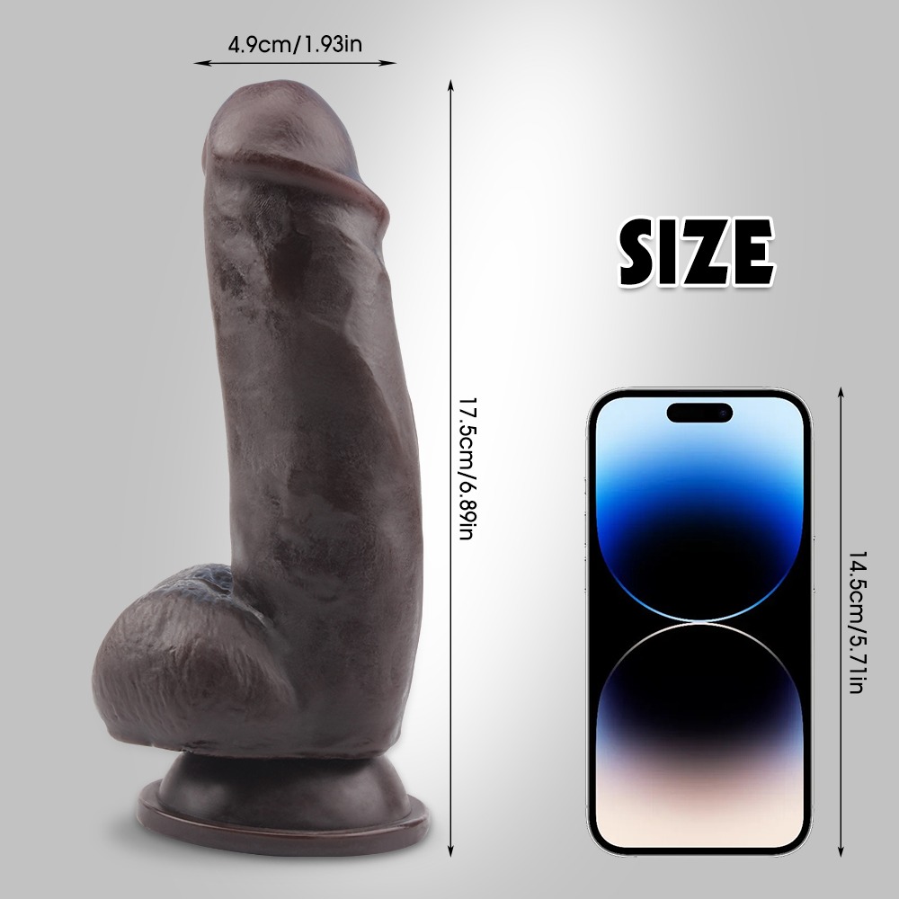 Фаллоимитатор Chisa Fashion Dude 6.9 Cock с мошонкой на присоске, коричневый